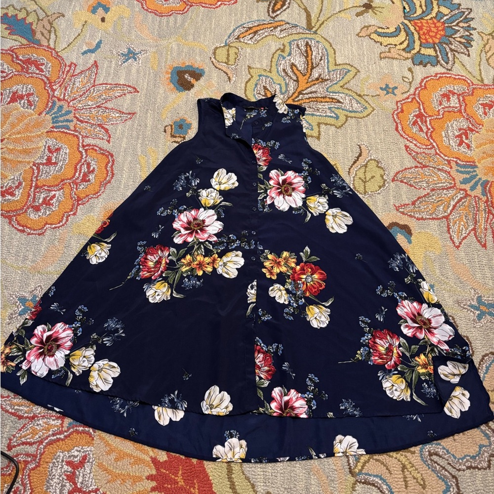 Mlle Gabrielle Navy Floral Dress